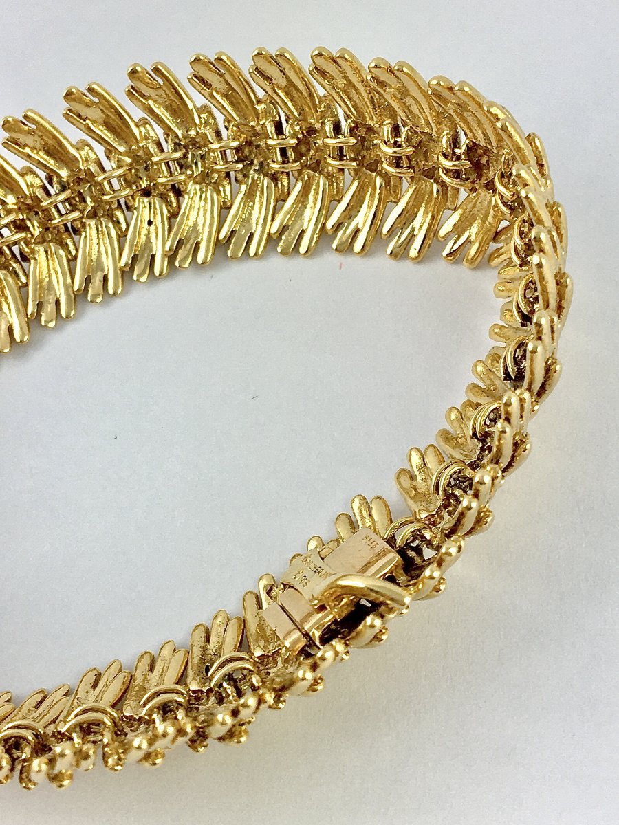 Bracelet Boucheron Années 50 Fils Or Jaune -photo-5