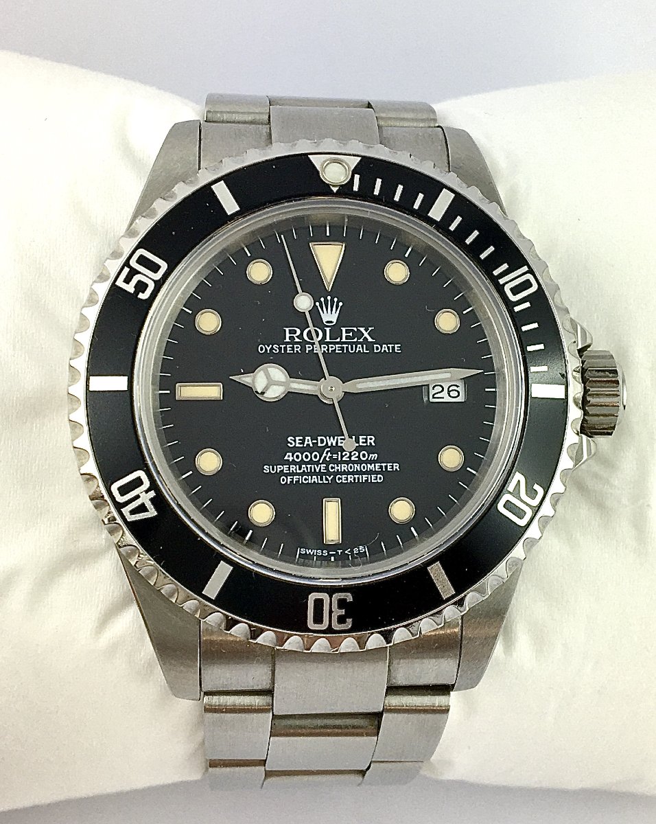 Rolex Seadweller 16600 Steel Automatic Watch 1993 Full Set & Decompression Tables-photo-3
