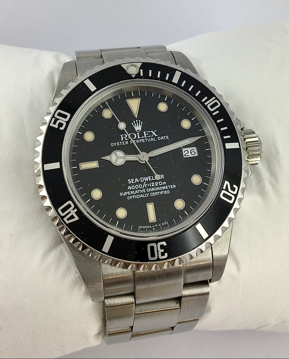 Rolex Seadweller 16600 Steel Automatic Watch 1993 Full Set & Decompression Tables-photo-3