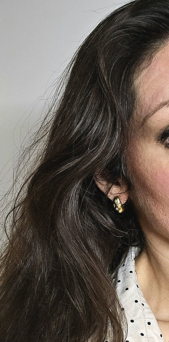 Half-creole Earrings Constellation Drops Diamonds On Yellow Gold-photo-8