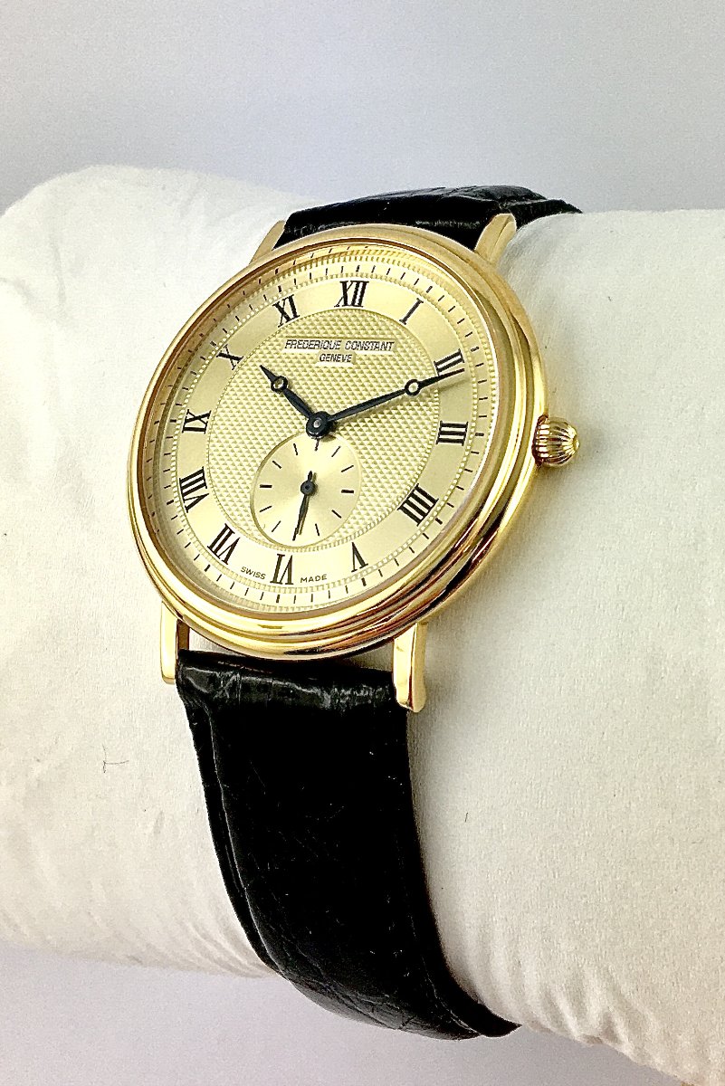 Frédérique Constant Watch Year 2010 Quartz, Yellow Gold On Leather, Saffron Commemorative Series-photo-2