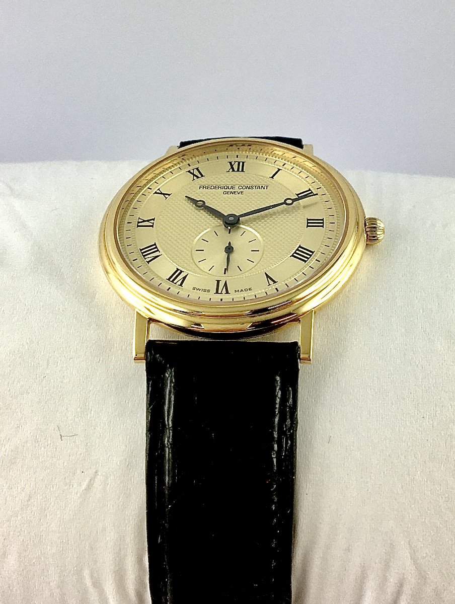 Frédérique Constant Watch Year 2010 Quartz, Yellow Gold On Leather, Saffron Commemorative Series-photo-3