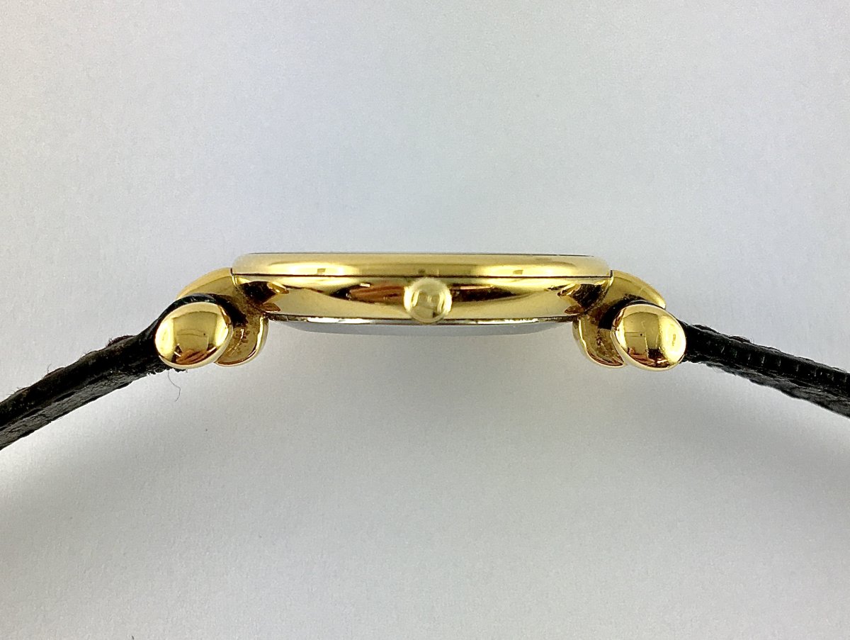 Montre de Dame Bucherer 2010 Plaquée Sur Cuir, Quartz, Ultra Plate-photo-5