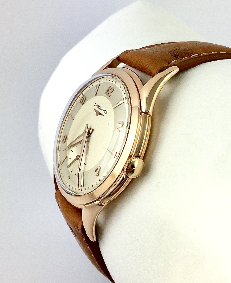 Montre Longines Années 1950 Automatique  en Or Rose-photo-1