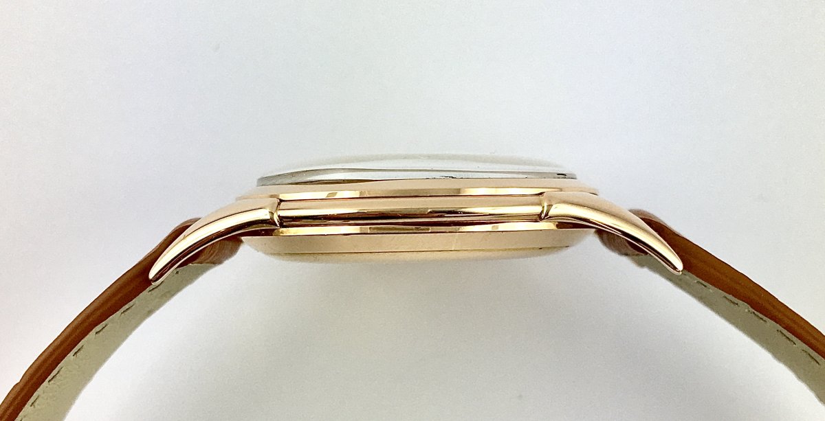 Montre Longines Années 1950 Automatique  en Or Rose-photo-5