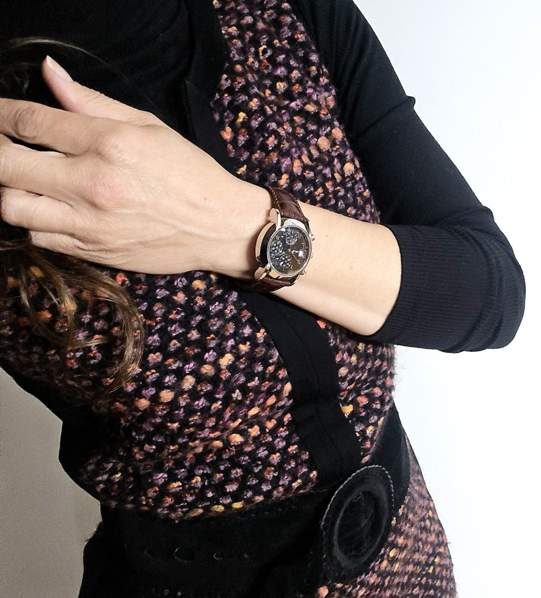 Pomellato Chrono Steel Black Dial Automatic Dato Watch From 2010-photo-7