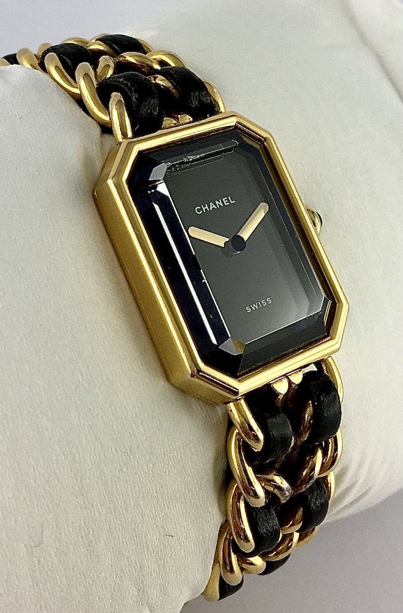 Chanel Première Watch - First Generation 1987 - 20 Microns Gold Plated - Black Dial - Quartz-photo-3