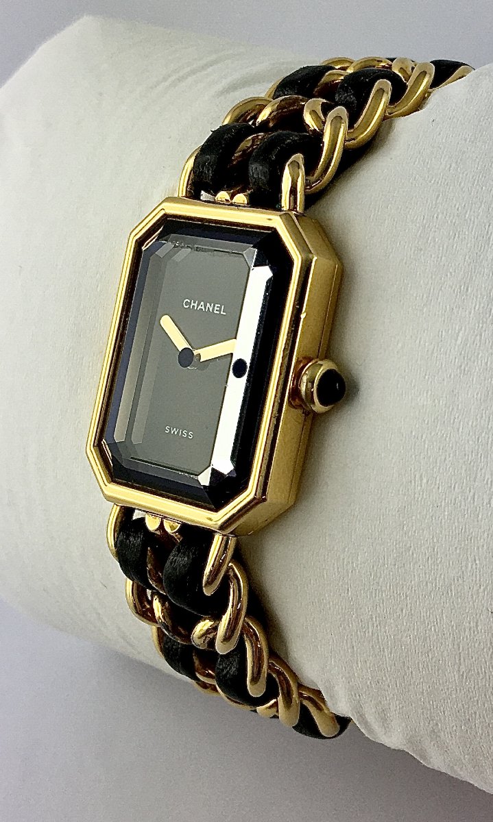 Chanel Première Watch - First Generation 1987 - 20 Microns Gold Plated - Black Dial - Quartz-photo-1