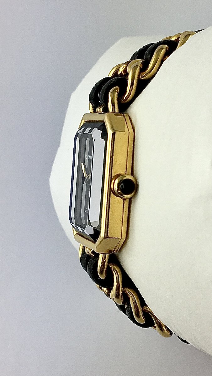 Chanel Première Watch - First Generation 1987 - 20 Microns Gold Plated - Black Dial - Quartz-photo-2