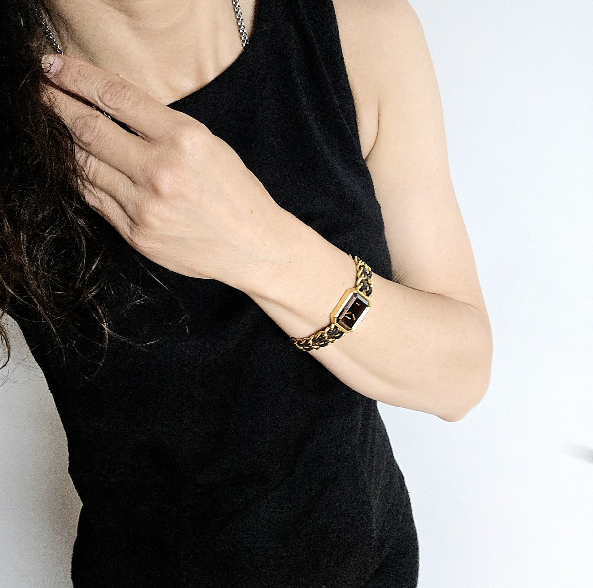 Chanel Première Watch - First Generation 1987 - 20 Microns Gold Plated - Black Dial - Quartz-photo-8