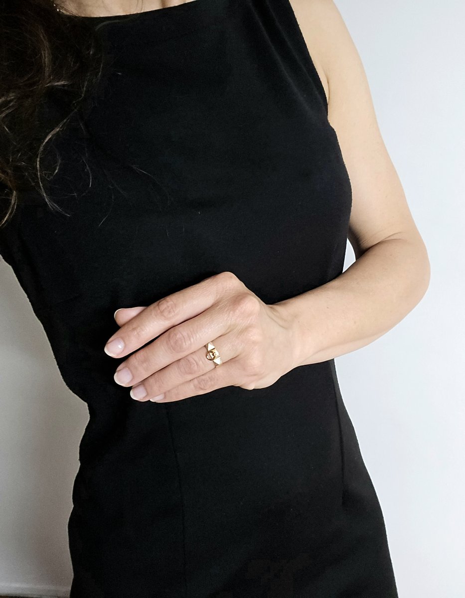 Hermès "collier De Chien" Diamond Pavé Ring In 18k Rose Gold, With Original Box-photo-8