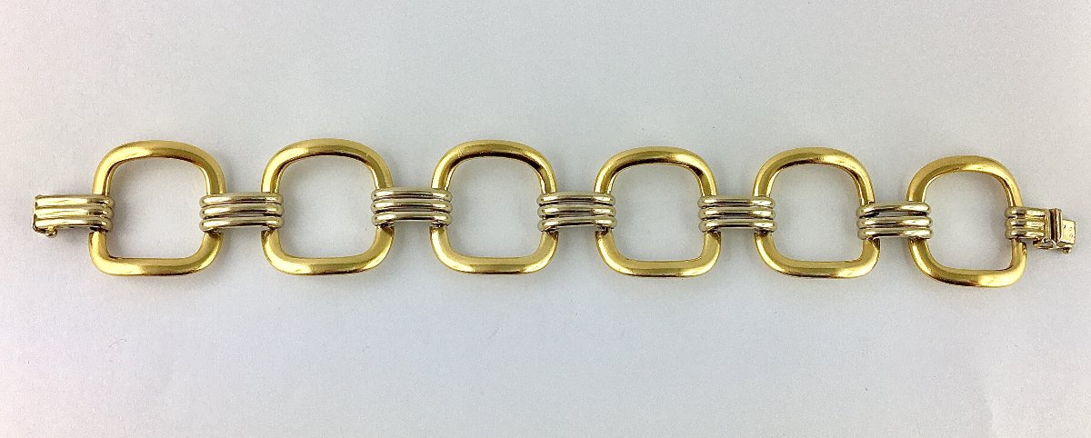 Vintage Two-tone Bracelet From The 1970s, -photo-3