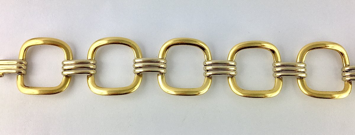 Vintage Two-tone Bracelet From The 1970s, -photo-4