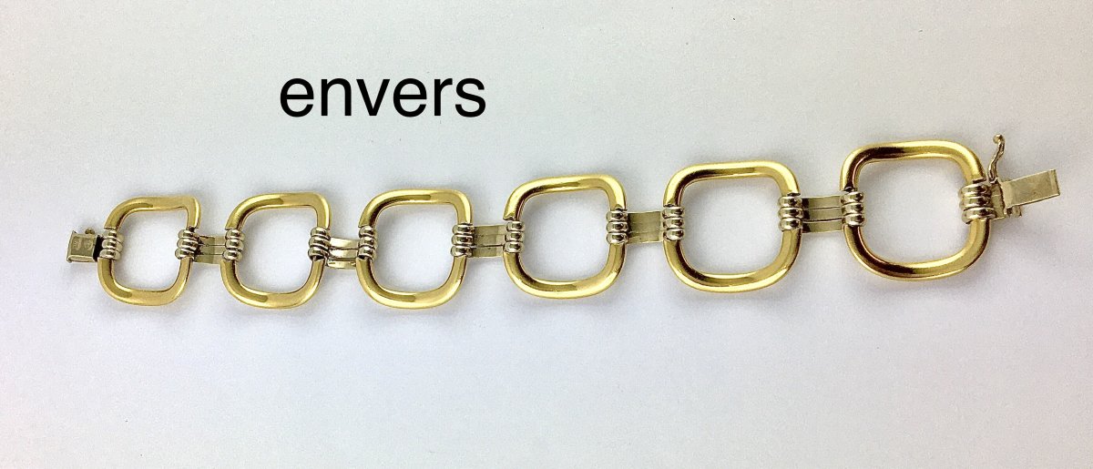 Vintage Two-tone Bracelet From The 1970s, -photo-6
