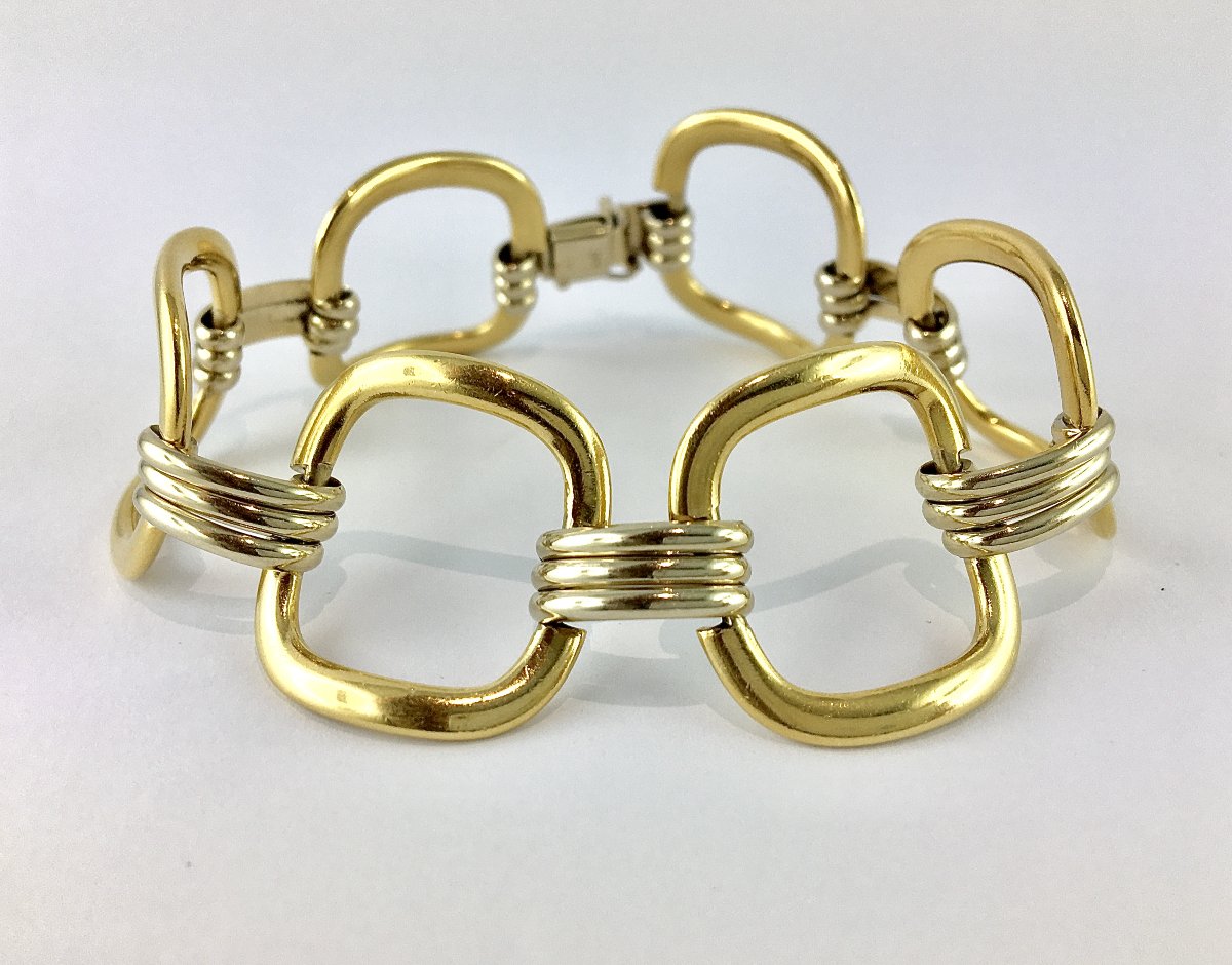 Vintage Two-tone Bracelet From The 1970s, 