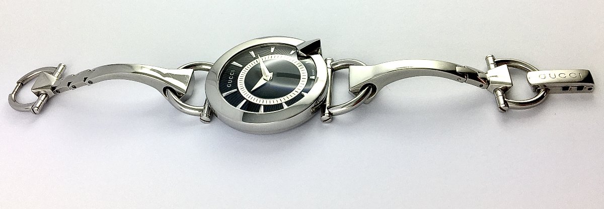 Montre Bijou Gucci Chiodo en Acier, Quartz, Thème Équestre, Circa 2000-photo-4