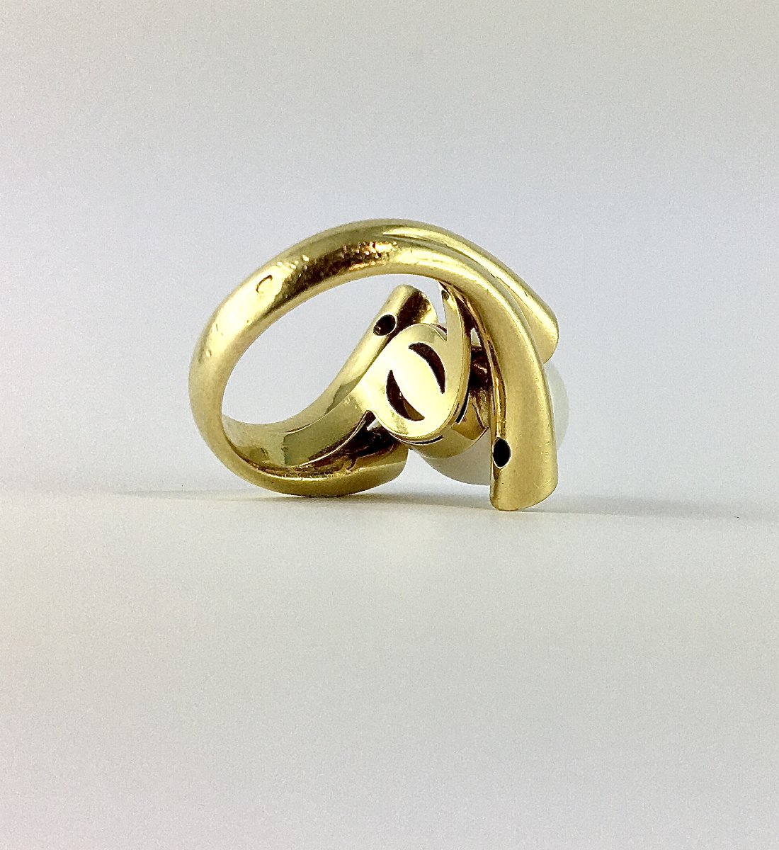 Bague Perle Blanche Des Mers Du Sud Et Diamants Sur Or Jaune-photo-6
