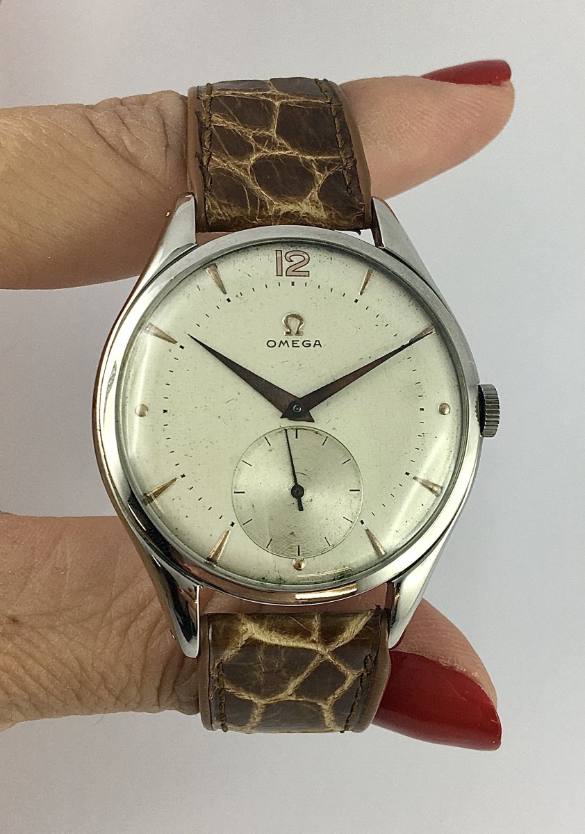 Large Omega From The 1950s – Stainless Steel – Mechanical Caliber 266 -photo-4