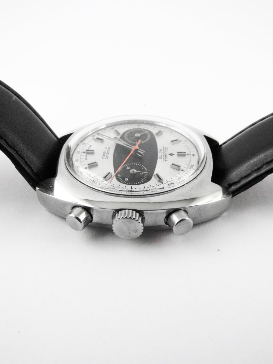 Silvana Rc 72 Watch – "racing" Mechanical Chronograph – Valjoux 7733 – Circa 1970-photo-1