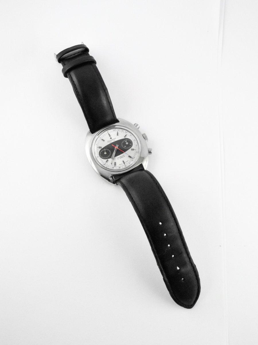 Silvana Rc 72 Watch – "racing" Mechanical Chronograph – Valjoux 7733 – Circa 1970-photo-2