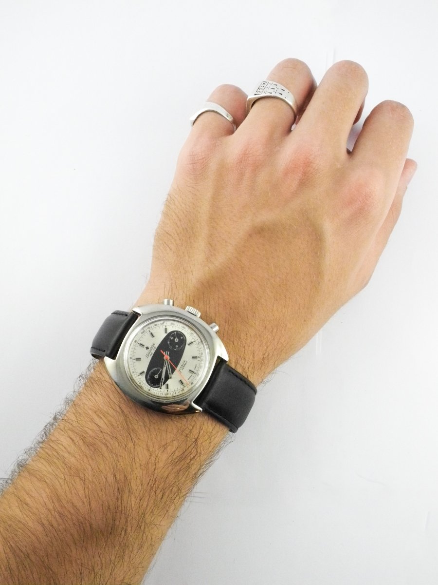 Silvana Rc 72 Watch – "racing" Mechanical Chronograph – Valjoux 7733 – Circa 1970-photo-7