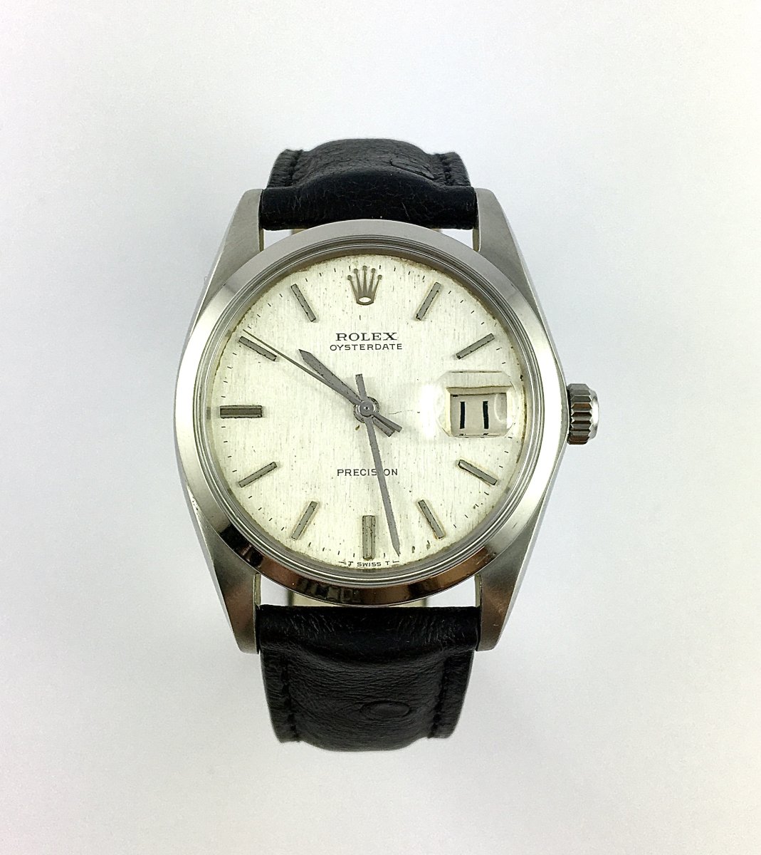 Montre Rolex Oysterdate Precision Mécanique Manuelle – Acier sur Cuir – 1967-photo-2