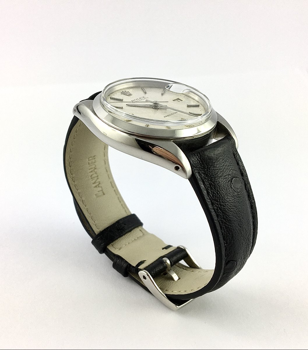 Montre Rolex Oysterdate Precision Mécanique Manuelle – Acier sur Cuir – 1967-photo-2