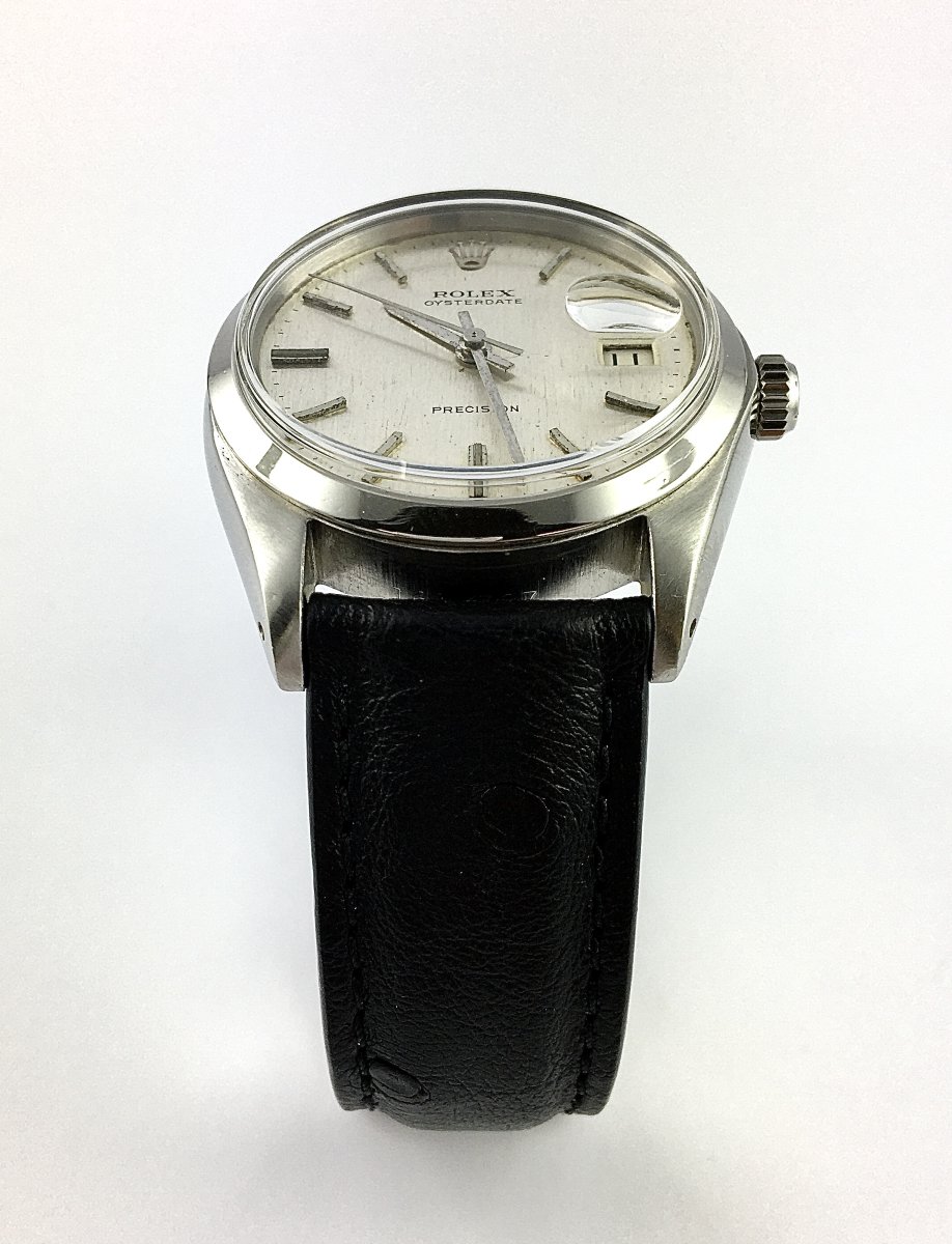 Montre Rolex Oysterdate Precision Mécanique Manuelle – Acier sur Cuir – 1967-photo-3