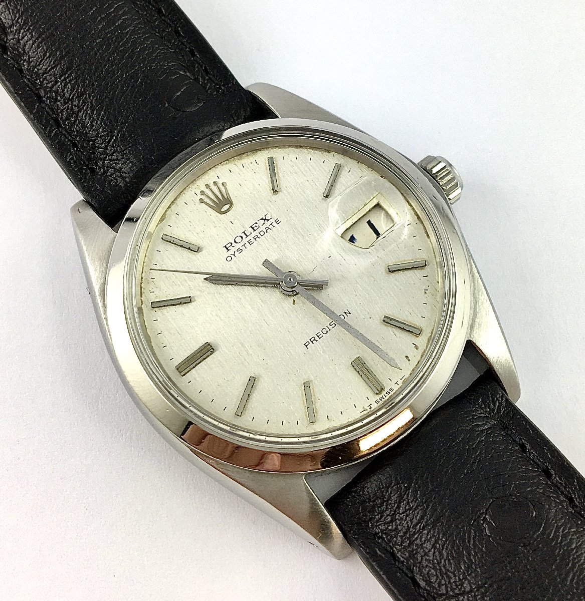 Montre Rolex Oysterdate Precision Mécanique Manuelle – Acier sur Cuir – 1967-photo-6