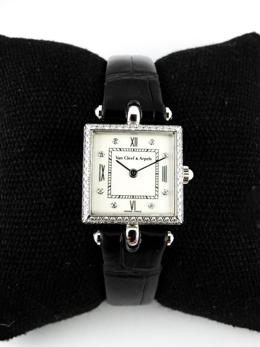 Montre-bijou VAN CLEEF & ARPELS – Lady Arpels – Or Blanc et Diamants – 2016 - Quartz-photo-5
