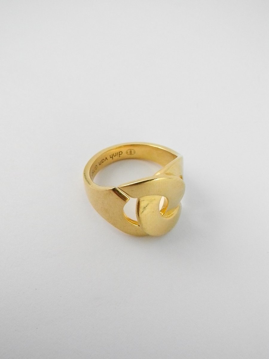 Dinh Van Large Handcuff Ring In Yellow Gold -photo-4