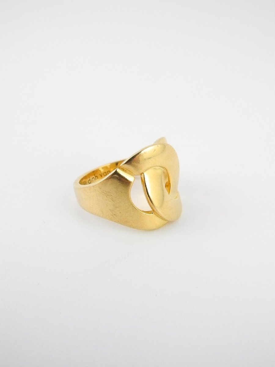 Dinh Van Large Handcuff Ring In Yellow Gold -photo-1