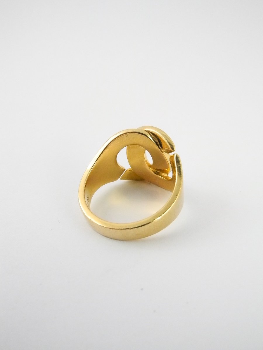 Dinh Van Large Handcuff Ring In Yellow Gold -photo-3