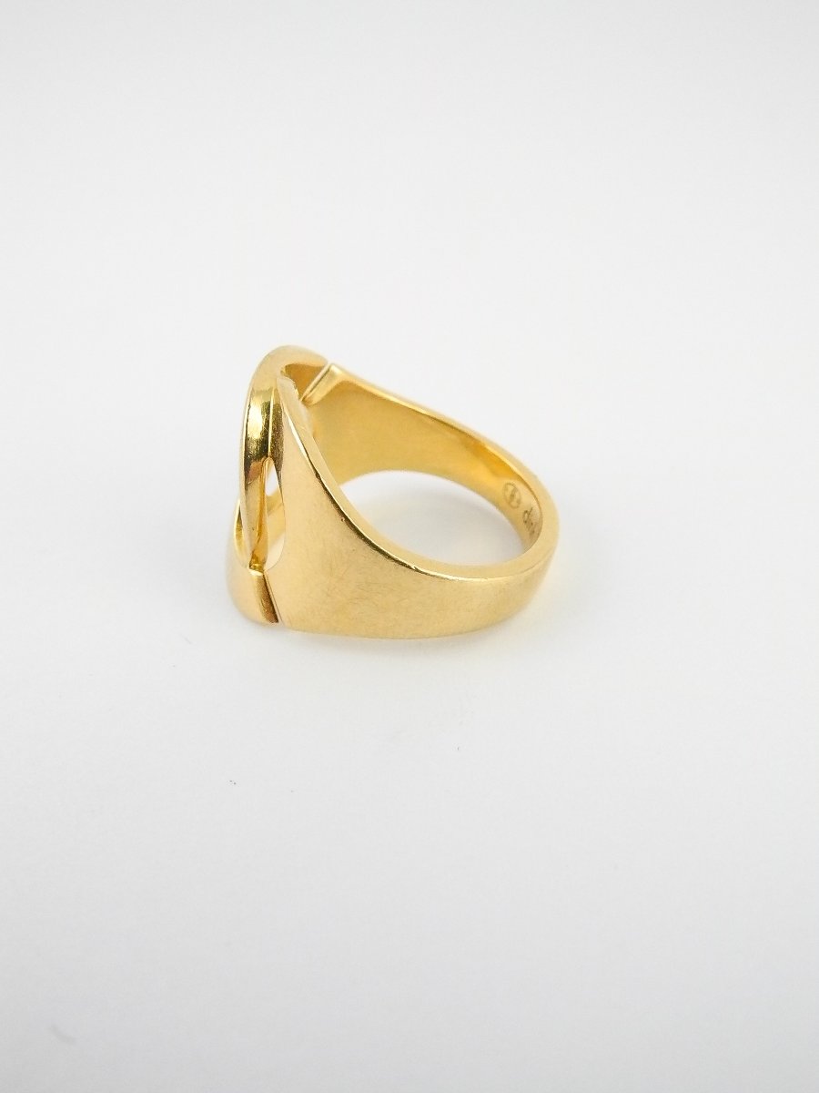Dinh Van Large Handcuff Ring In Yellow Gold -photo-4