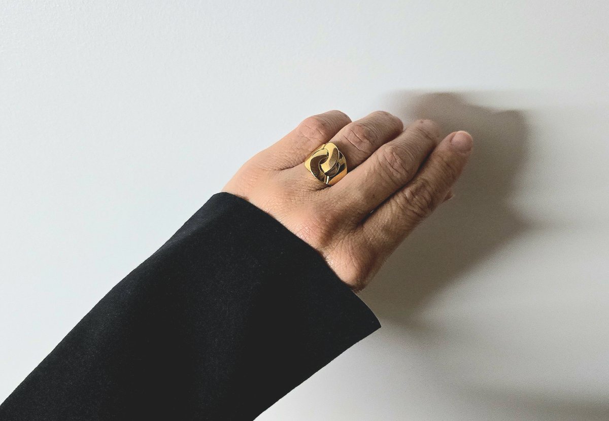 Dinh Van Large Handcuff Ring In Yellow Gold -photo-7