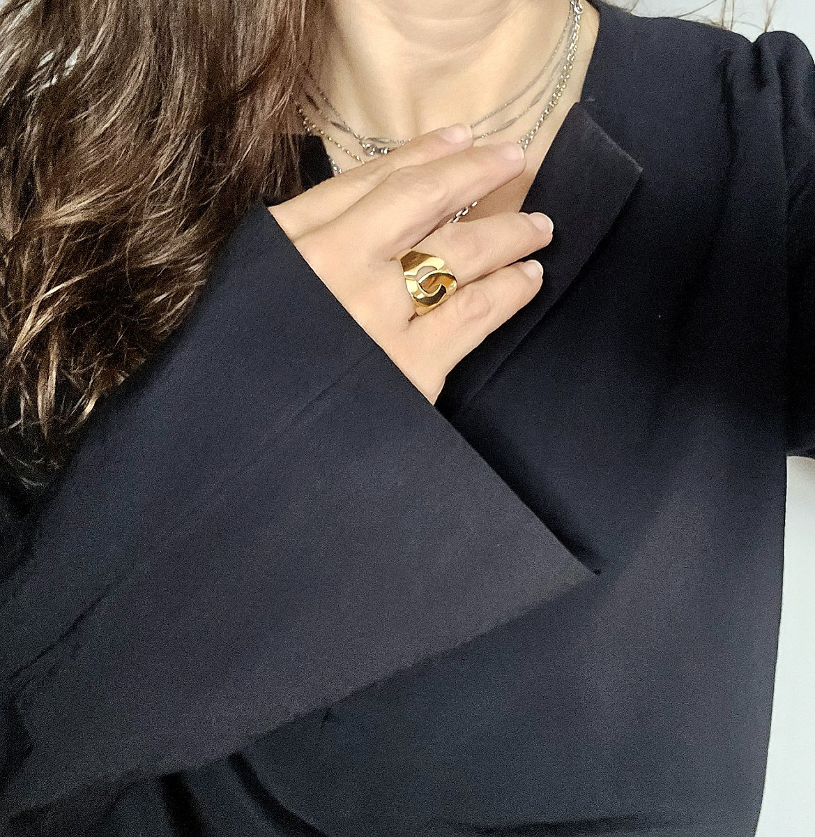 Dinh Van Large Handcuff Ring In Yellow Gold -photo-8
