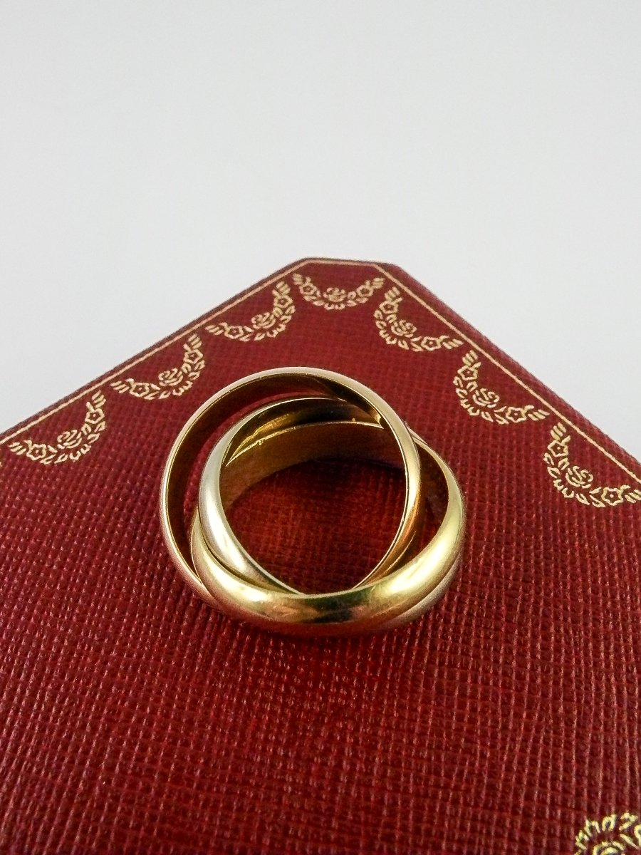Cartier Trinity Large Model Ring, Three Golds, 1997, In Its Case-photo-3
