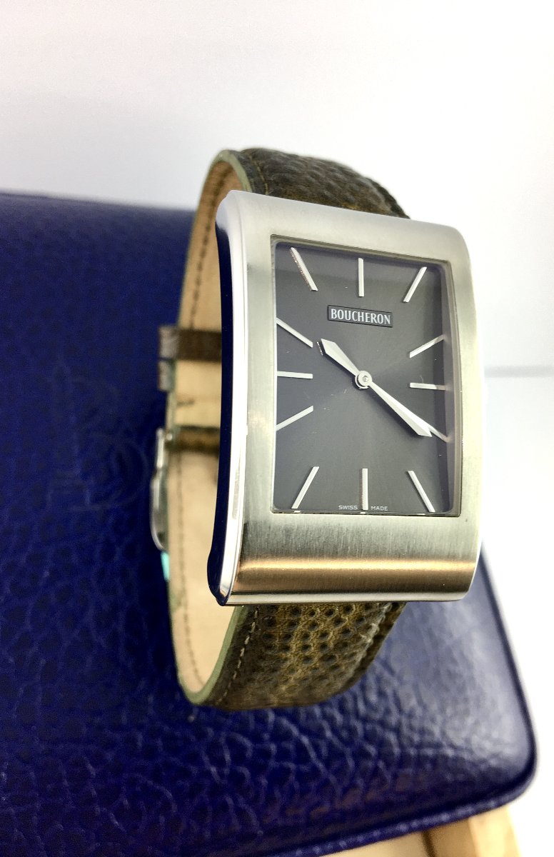 Montre Boucheron Reflet Icare Homme – Acier Brossé – Cadran Irisé Anthracite – Quartz – 2019-photo-1