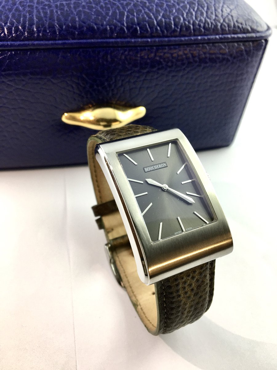 Montre Boucheron Reflet Icare Homme – Acier Brossé – Cadran Irisé Anthracite – Quartz – 2019-photo-2