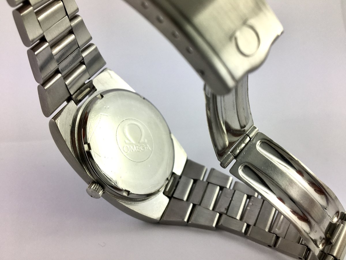 Montre Omega Genève Automatic Tout Acier Brossé, Vintage Boîtier Télévision Années 1970-photo-6