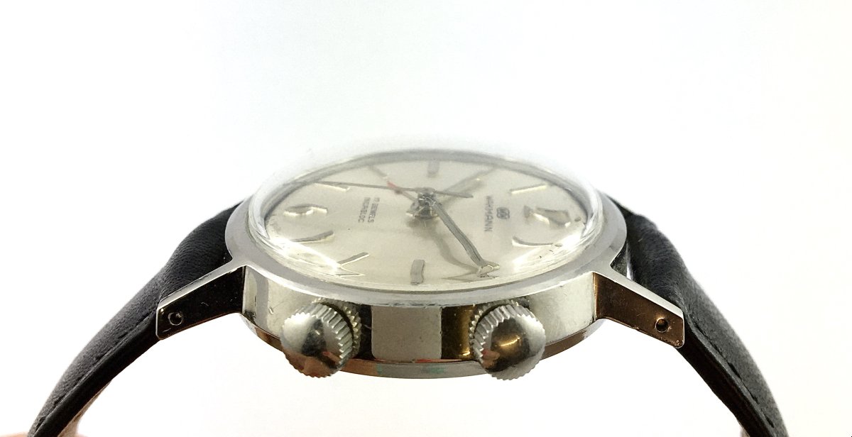 Montre Réveil Wakmann Vintage En Acier – Calibre AS 1475 – Années 1950-photo-3