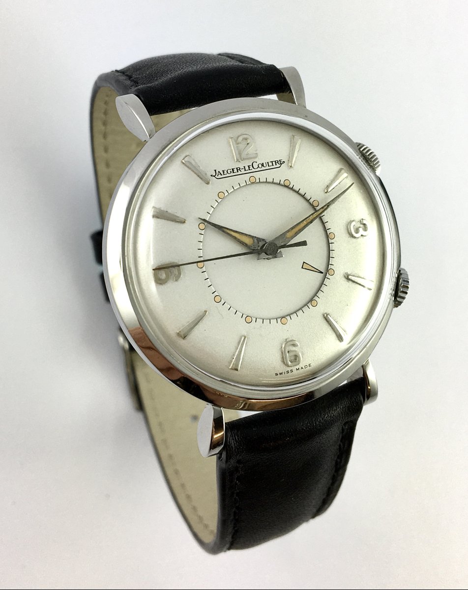 Montre Jaeger LeCoultre Mémovox Mécanique Années 50 Acier Sur Cuir (Sonnerie Réveil)