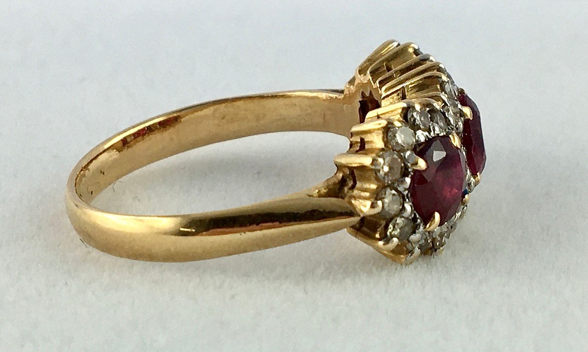 Ruby And Diamond Garter Ring In Pink Gold-photo-4