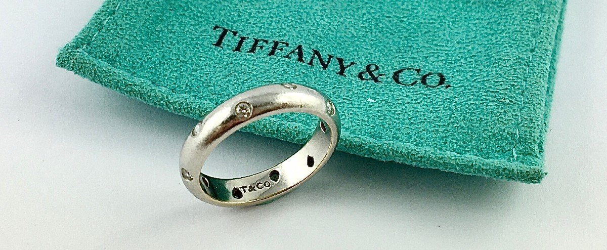 Alliance Ring Star Ring Tiffany & Co Platinum And Diamonds-photo-2