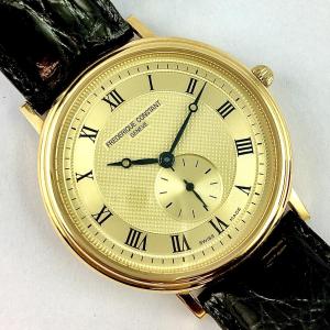 Montre Frédérique Constant Année 2010 Quartz, Or Jaune Sur Cuir, Série commémorative Safran