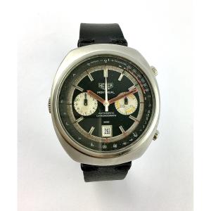 Heuer Montreal Automatic Steel Chronograph Watch - Caliber 12 - 1970s