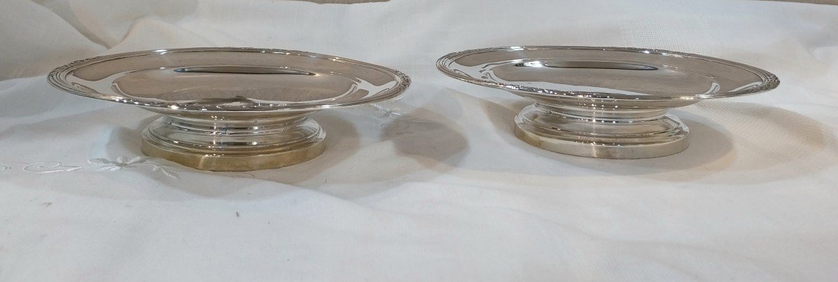 Pair Of Puiforcat Minerva Silver Cups