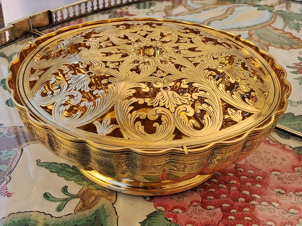Rare "pot pourri "vermeil-photo-2