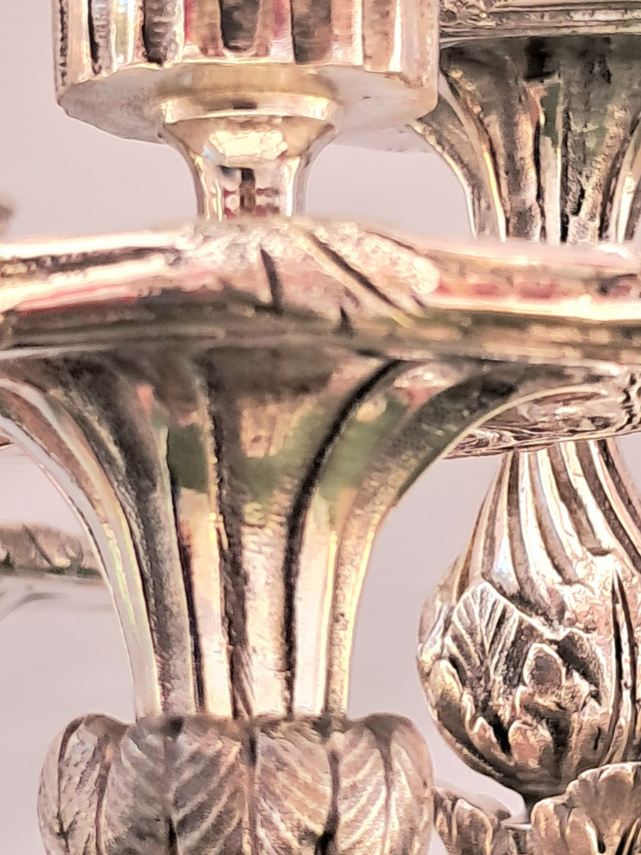 Paire de candelabres 4 lumieres XIXEME -photo-4