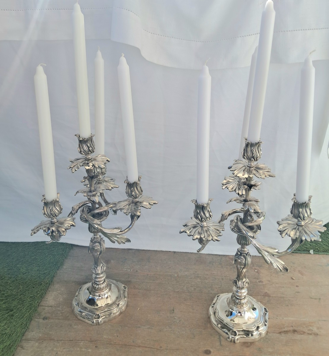 Candelabres XIXEME de style Loiis XV 4 feux